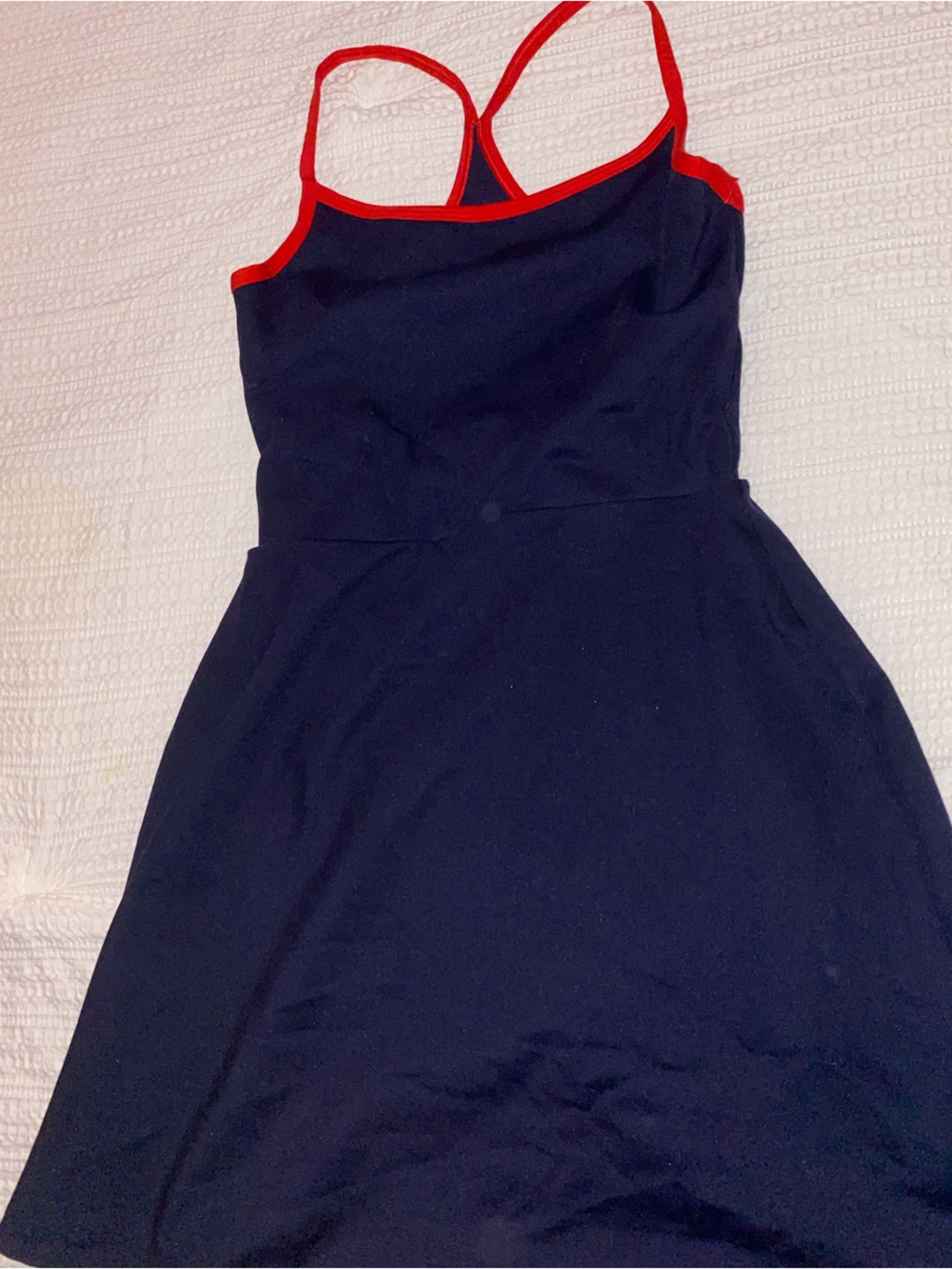 Old Navy Navy Blue Mini Dress with Red Trim